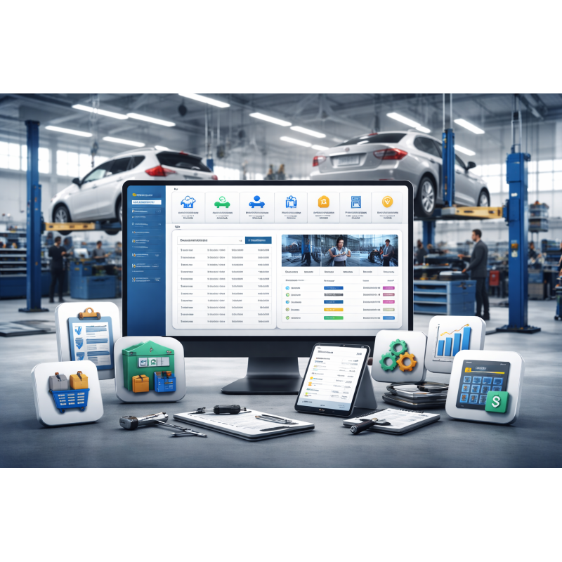 نظام إدارة مراكز صيانة السيارات وقطع الغيار